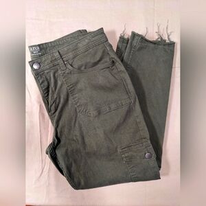 a n.a. - A New Approach Olive Green Skinny Cargo Pants- size 12P